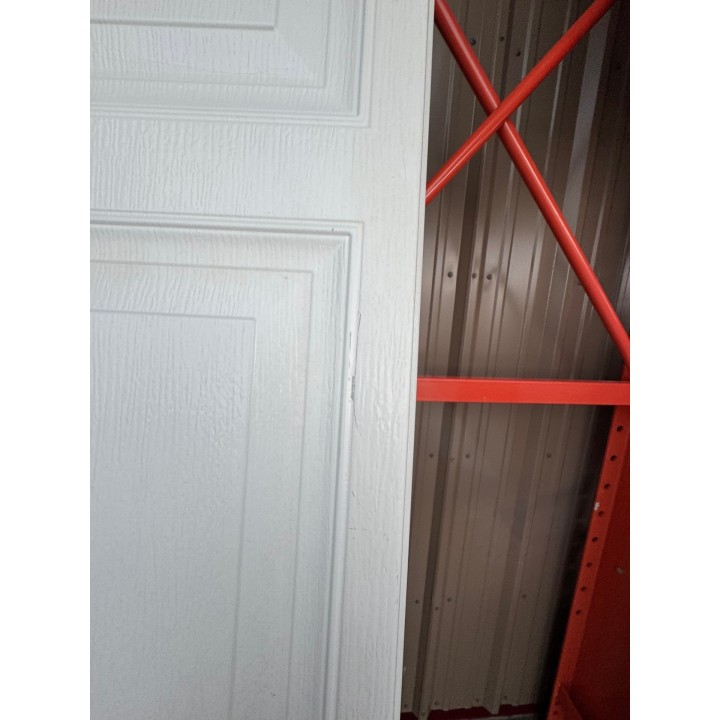 8X9 Macc White un-Insulated Short Raised Panel No Glass