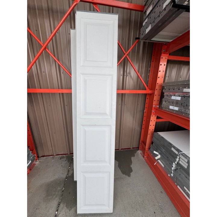 8X9 Macc White un-Insulated Short Raised Panel No Glass