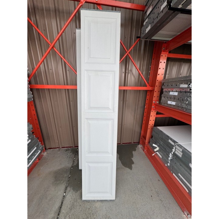 8X9 Macc White un-Insulated Short Raised Panel No Glass