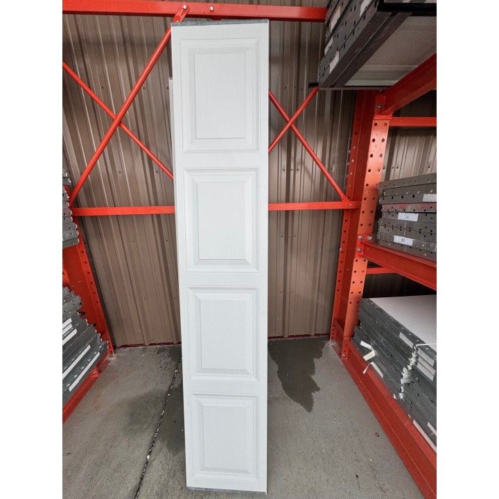 8X9 Macc White un-Insulated Short Raised Panel No Glass