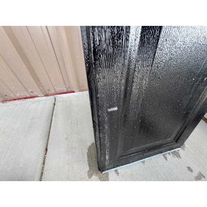 8x9 Amarr Black un-Insulated Short Raised Panel No Glass