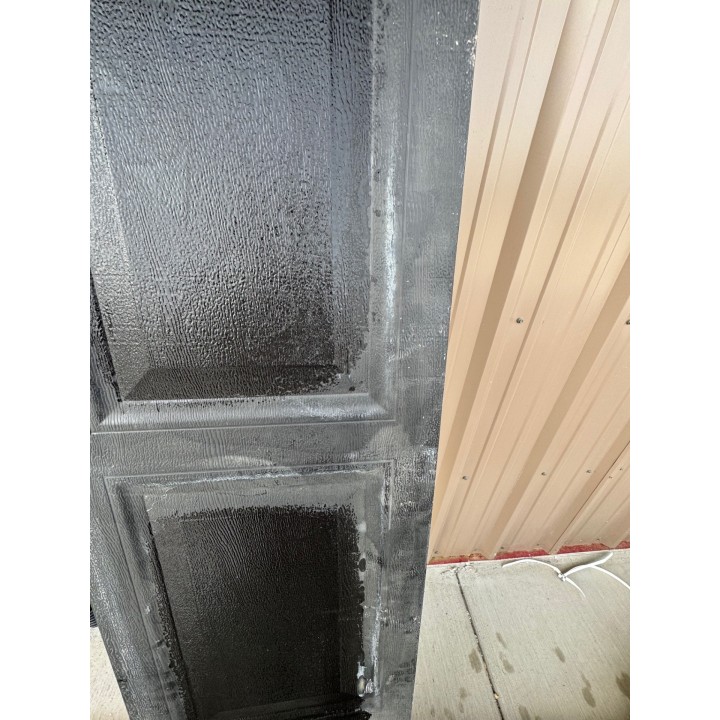 8x9 Amarr Black un-Insulated Short Raised Panel No Glass