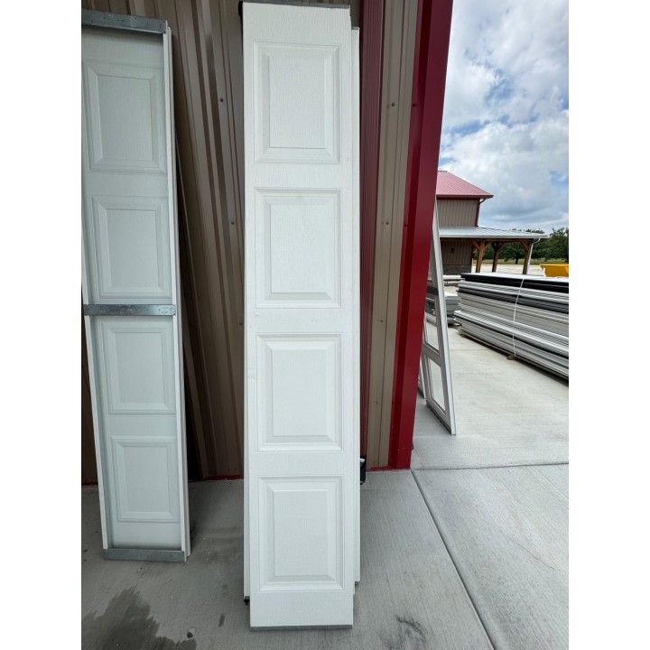 9X8 Macc White un-Insulated Short Raised Panel With Glass