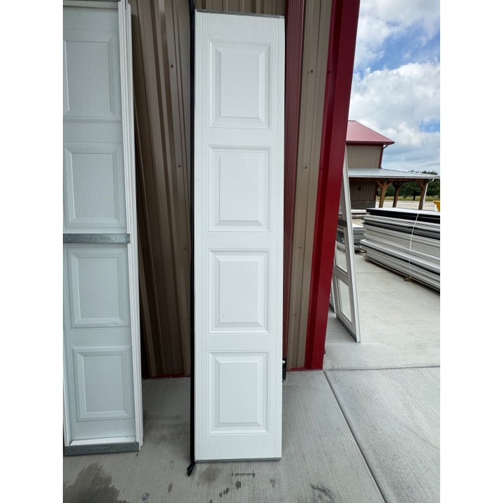 9X8 Macc White un-Insulated Short Raised Panel With Glass