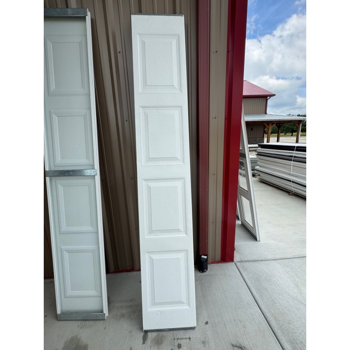 9X8 Macc White un-Insulated Short Raised Panel With Glass