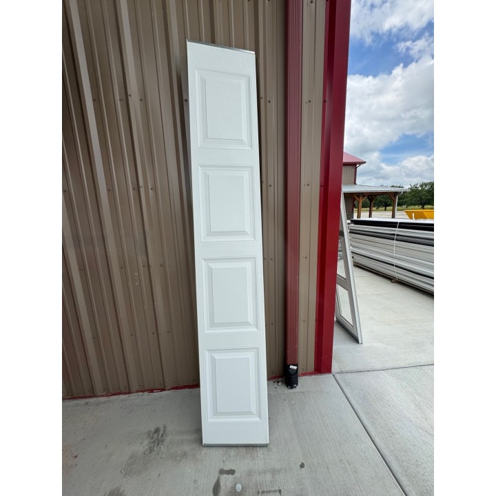 9X8 Macc White un-Insulated Short Raised Panel With Glass