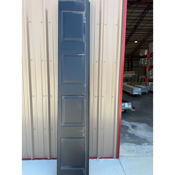 9x9 Hormann Black un-Insulated Short Raised Panel No Glass