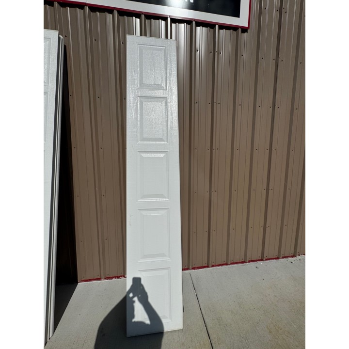 10'x6'3" Amarr White Steel Black Short Raised Panel with Glass