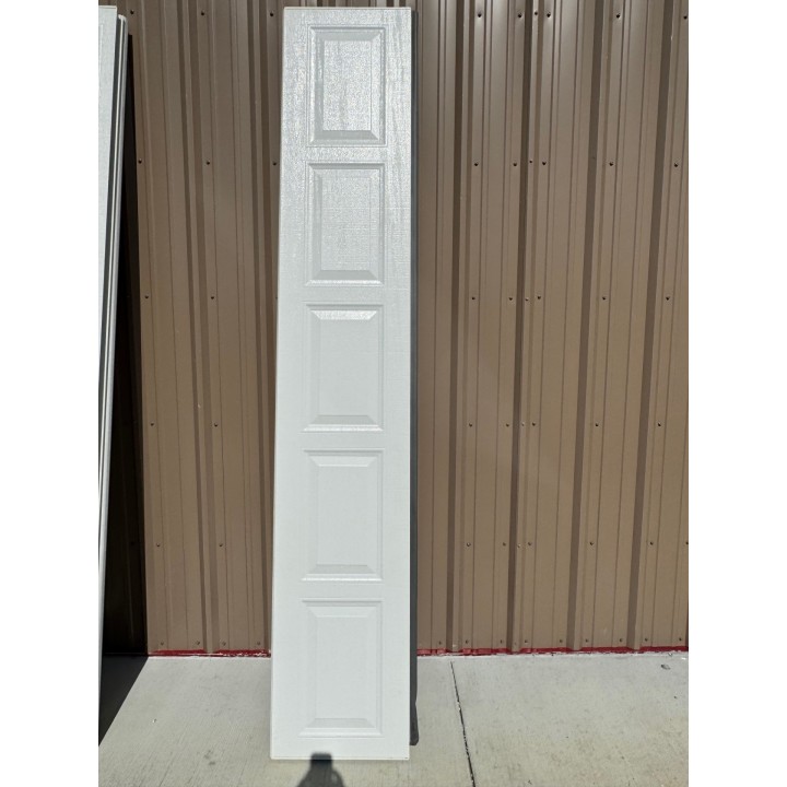 10'x6'3" Amarr White Steel Black Short Raised Panel with Glass