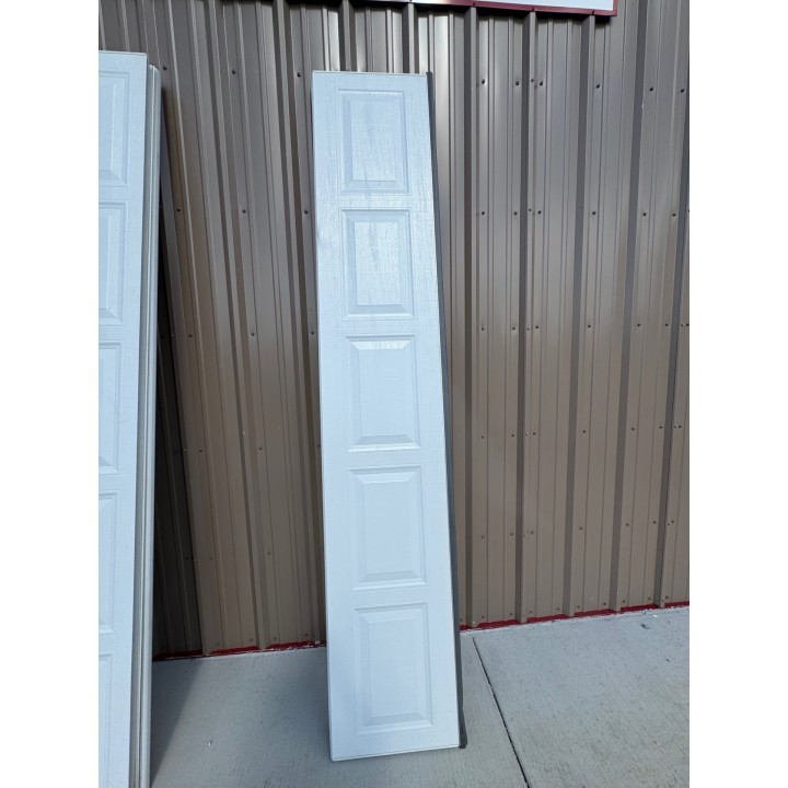 10'x6'3" Amarr White Steel Black Short Raised Panel with Glass