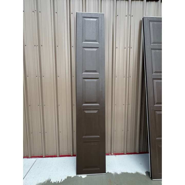 10X7 Amarr Brown Steel Back Short Raised Panel No Glass