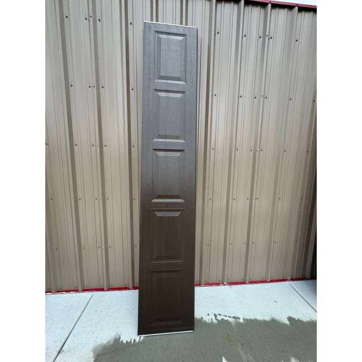 10X7 Amarr Brown Steel Back Short Raised Panel No Glass