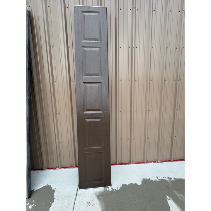10X7 Amarr Brown Steel Back Short Raised Panel No Glass