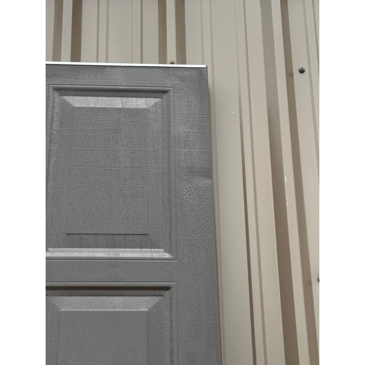 10X7 Amarr Brown Steel Back Short Raised Panel No Glass