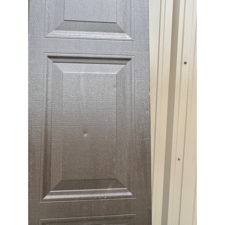 10X7 Amarr Brown Steel Back Short Raised Panel No Glass