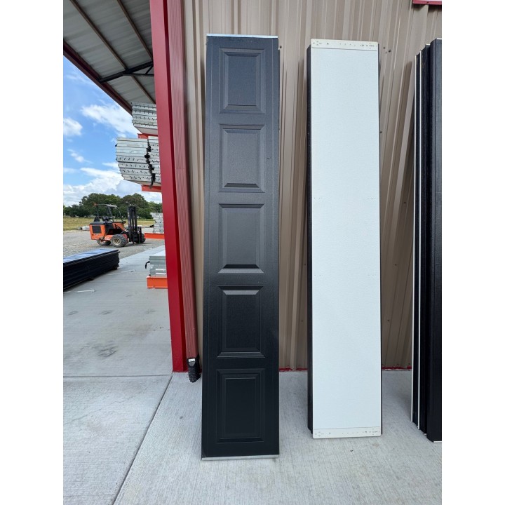 10X7 CHI Black un-Insulated Short Raised Panel No Glass