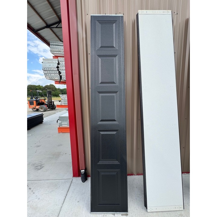 10X7 CHI Black un-Insulated Short Raised Panel No Glass