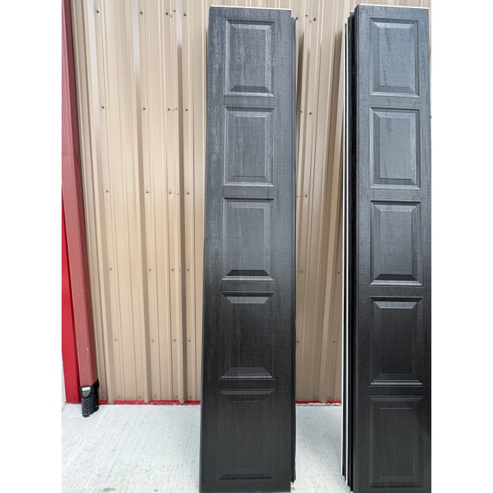 10X8 Amarr Black Steel Back Short Raised Panel No Glass