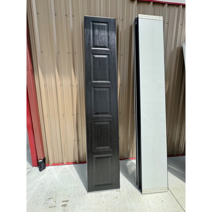 10X8 Amarr Black Steel Back Short Raised Panel No Glass