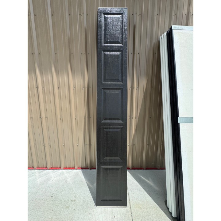 10X8 Amarr Black Steel Back Short Raised Panel No Glass