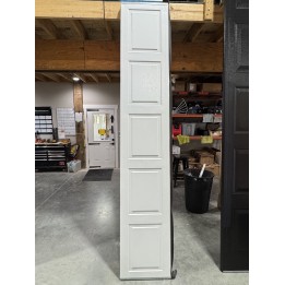 10x8 Pro Door White Un-Insulated Short Raised Panel With Glass