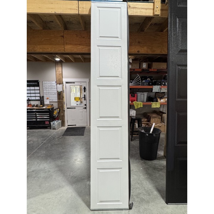 10x8 Pro Door White Un-Insulated Short Raised Panel With Glass