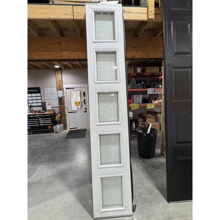 10x8 Pro Door White Un-Insulated Short Raised Panel With Glass