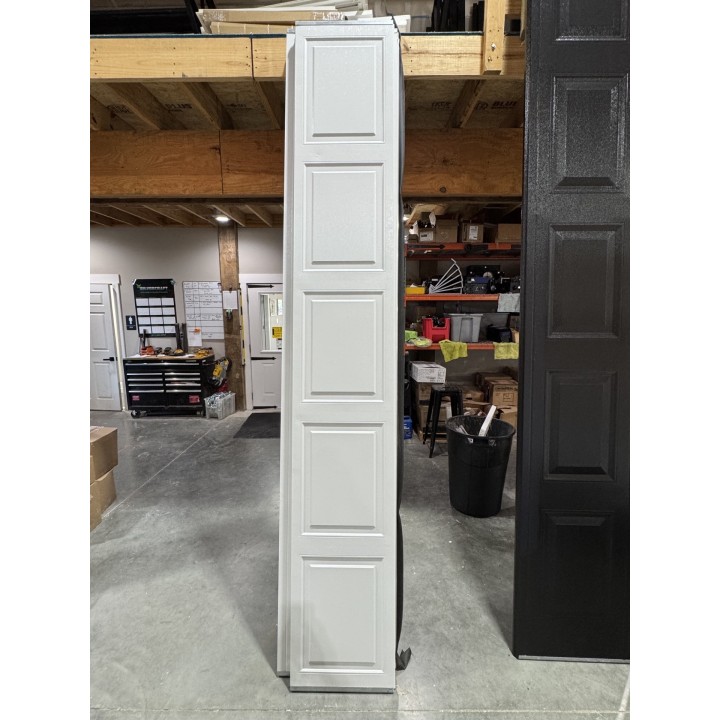 10x8 Pro Door White Un-Insulated Short Raised Panel With Glass