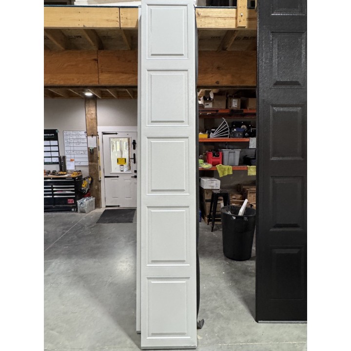 10x8 Pro Door White Un-Insulated Short Raised Panel With Glass