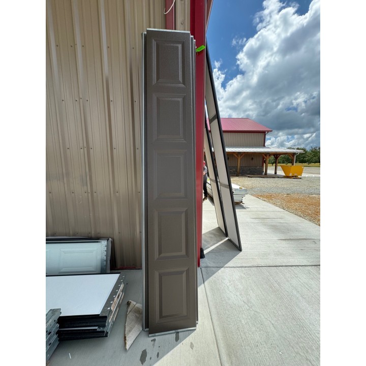 10X10 CHI Brown un-Insulated Short Raised Panel No Glass
