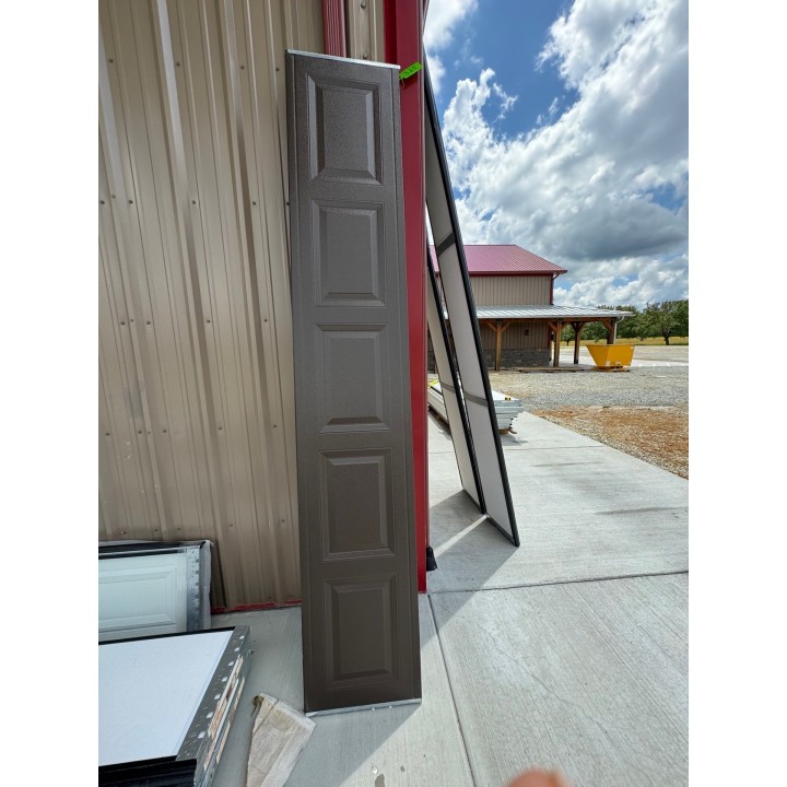 10X10 CHI Brown un-Insulated Short Raised Panel No Glass