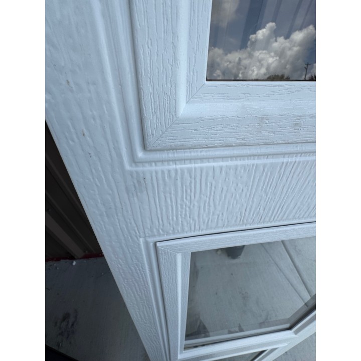 12x7 Mid American White Insulated Short Raised Panel No Glass