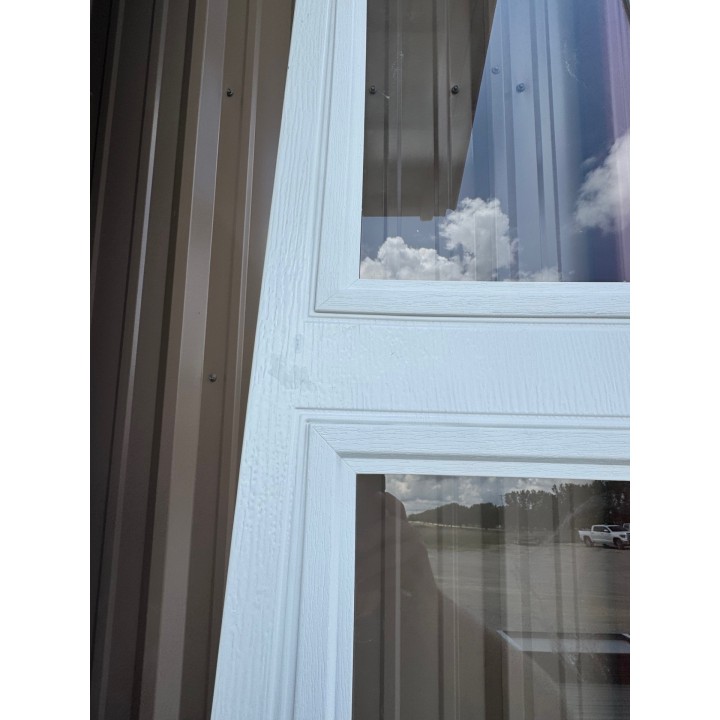 12x7 Mid American White Insulated Short Raised Panel No Glass