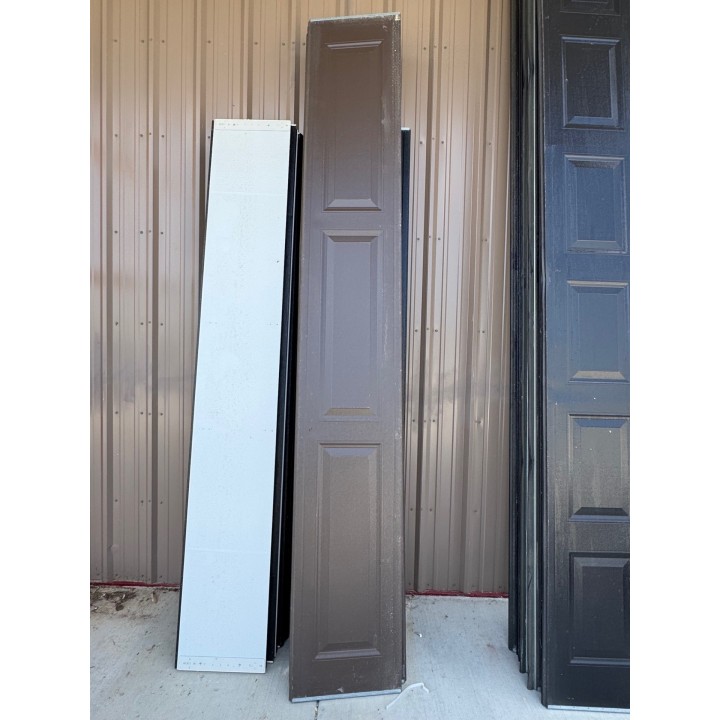 12x7 Amarr Brown un-Insulated Long Raised Panel No Glass