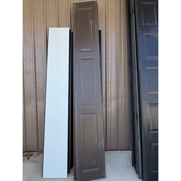 12x7 Amarr Brown un-Insulated Long Raised Panel No Glass