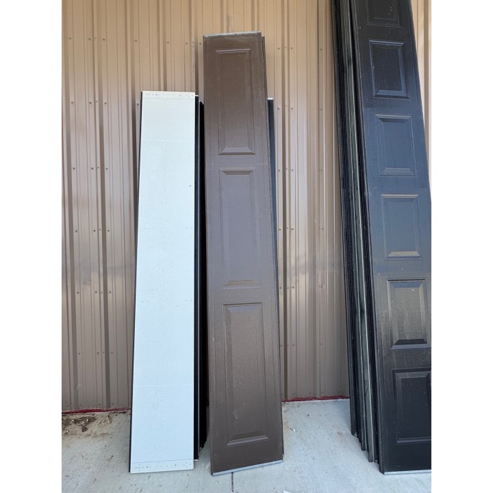 12x7 Amarr Brown un-Insulated Long Raised Panel No Glass