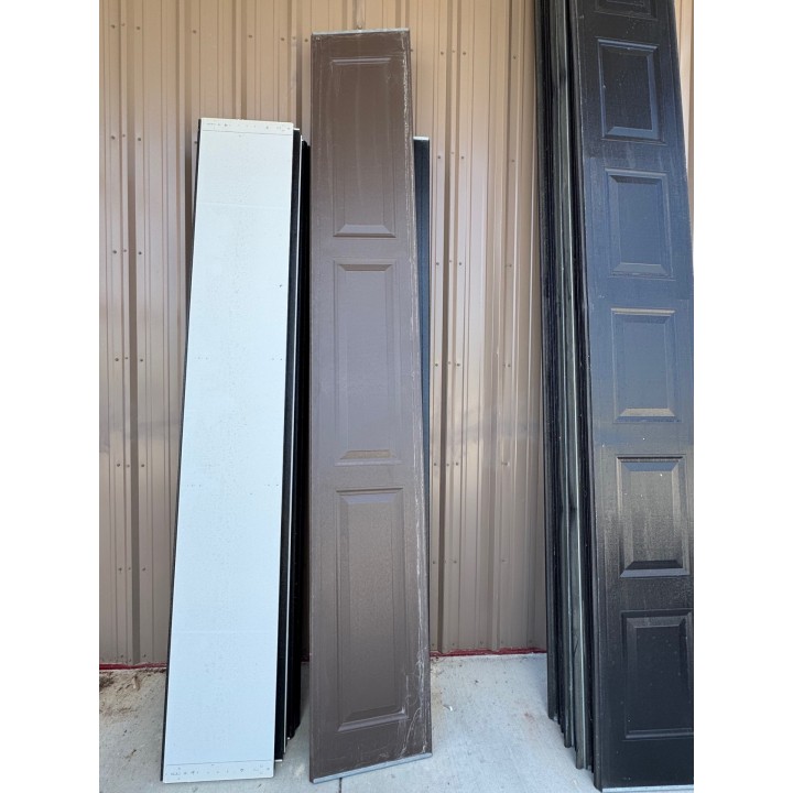 12x7 Amarr Brown un-Insulated Long Raised Panel No Glass