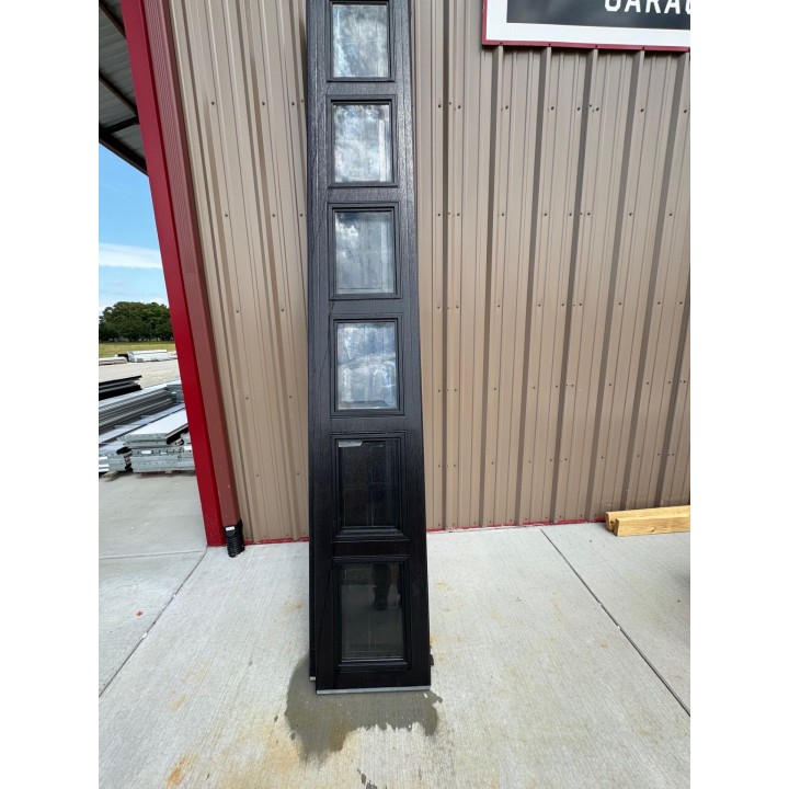 12x14 MACC Black un-insulated Short Raised Panel With Glass
