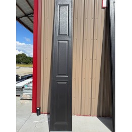 12x14 Amarr Black Un-insulated Long Raised Panel No Glass