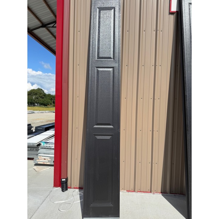 12x14 Amarr Black Un-insulated Long Raised Panel No Glass