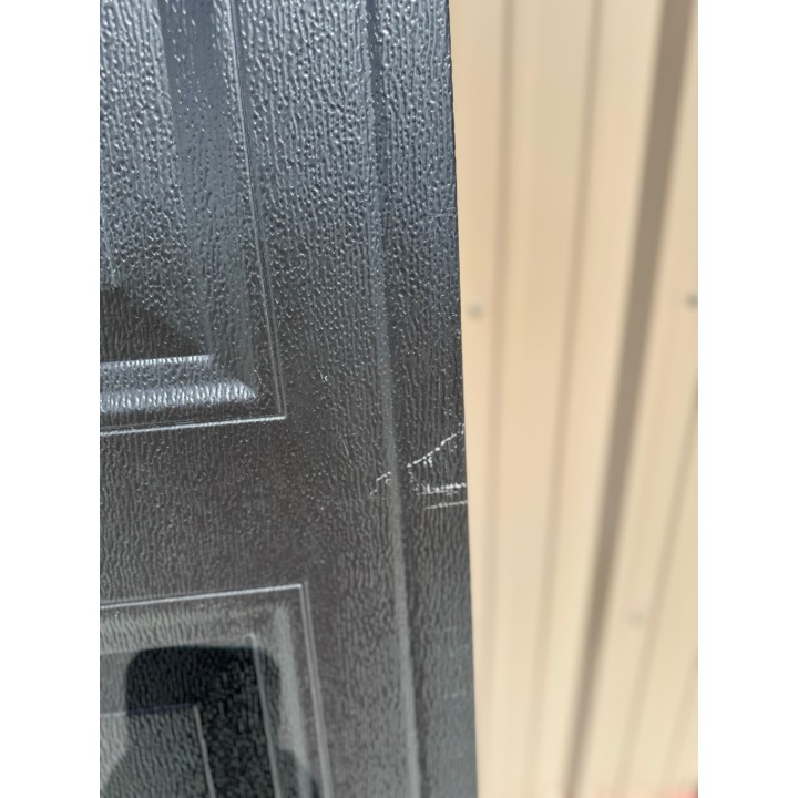 12x14 Amarr Black Un-insulated Long Raised Panel No Glass