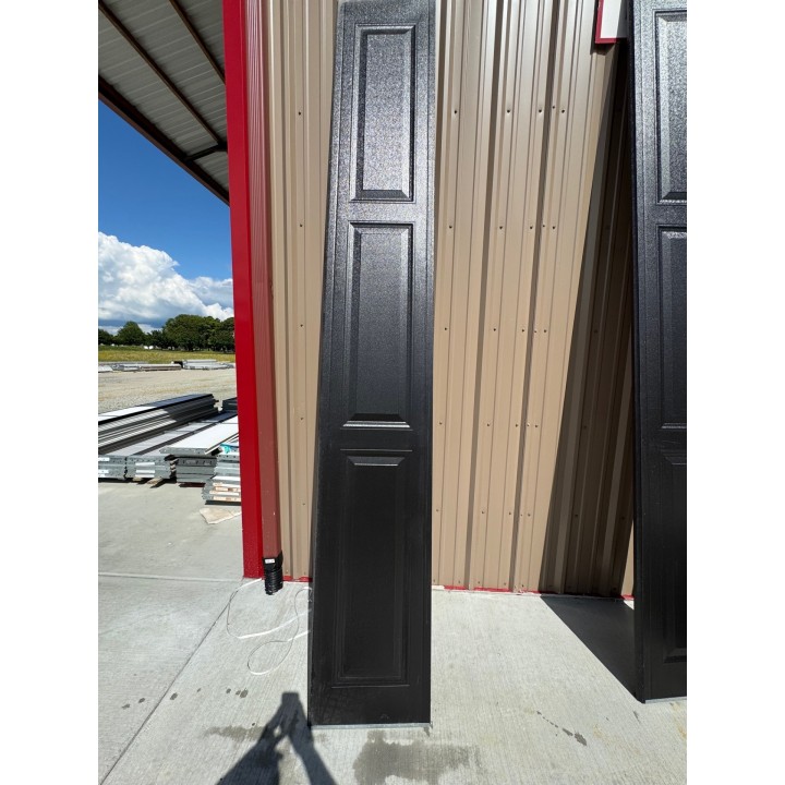 12x14 Amarr Black Un-insulated Long Raised Panel No Glass