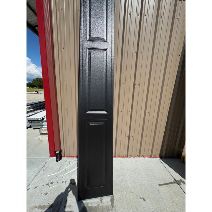 12x14 Amarr Black Un-insulated Long Raised Panel No Glass