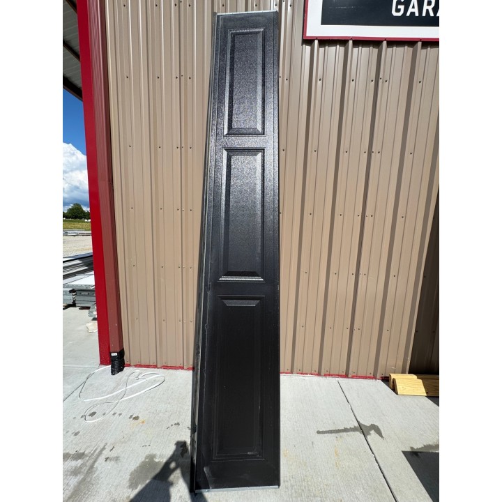 12x14 Amarr Black Un-insulated Long Raised Panel No Glass