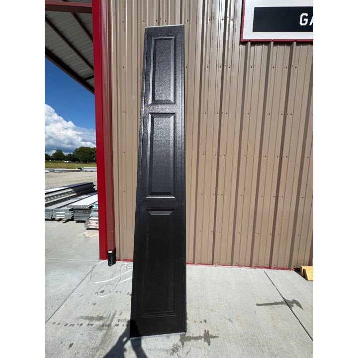 12x14 Amarr Black Un-insulated Long Raised Panel No Glass
