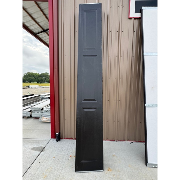 12x14 Amarr Black Un-insulated Long Raised Panel No Glass