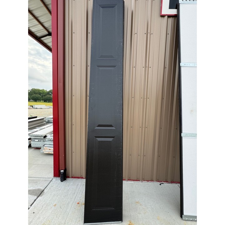 12x14 Amarr Black Un-insulated Long Raised Panel No Glass