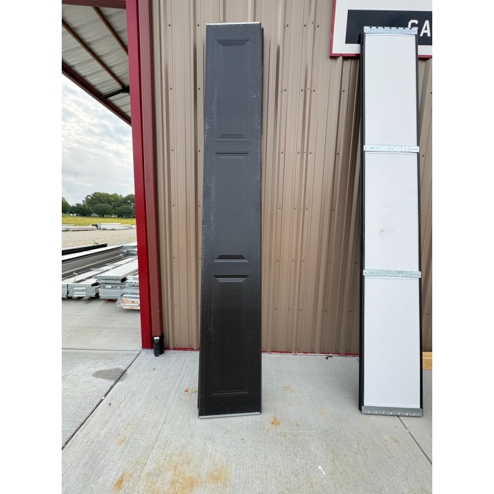 12x14 Amarr Black Un-insulated Long Raised Panel No Glass