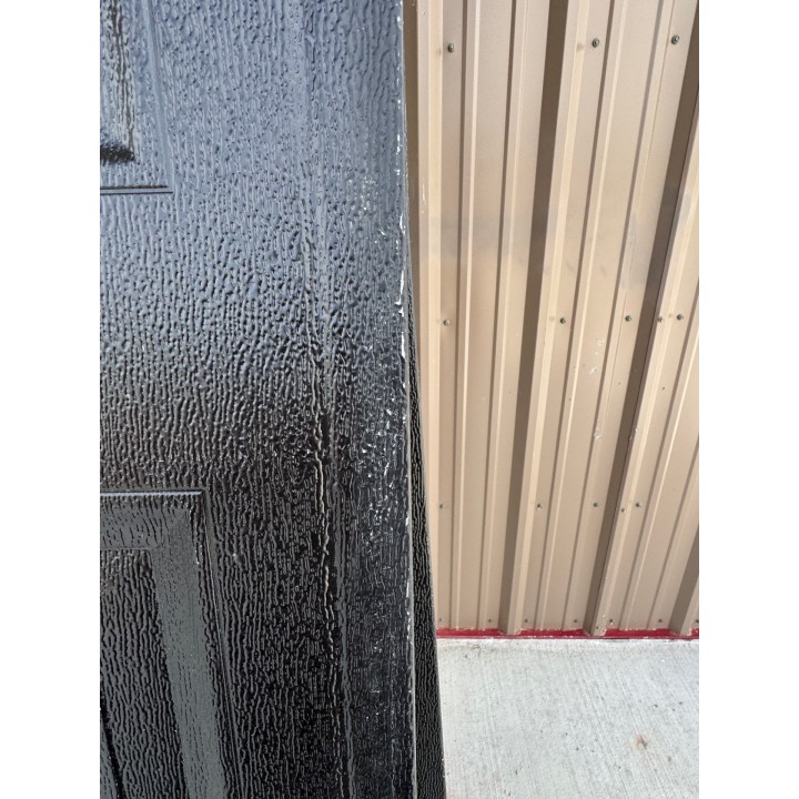 14x14 Amarr Black Un-Insulated Short Raised Panel No Glass