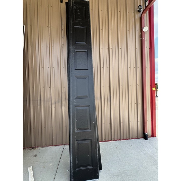 14x14 Amarr Black Un-Insulated Short Raised Panel No Glass